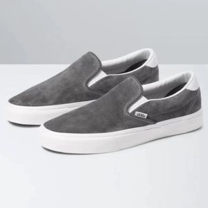 NWT! Vans~Slip-On 59 Shoe in Grey (Rabbit/Snow White).Sz Men’s 7(W 8.5 convert).
